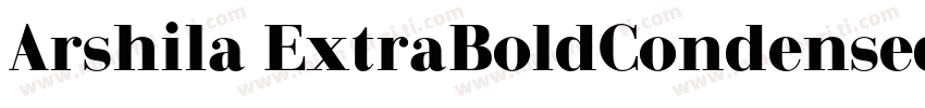 Arshila ExtraBoldCondensed字体转换